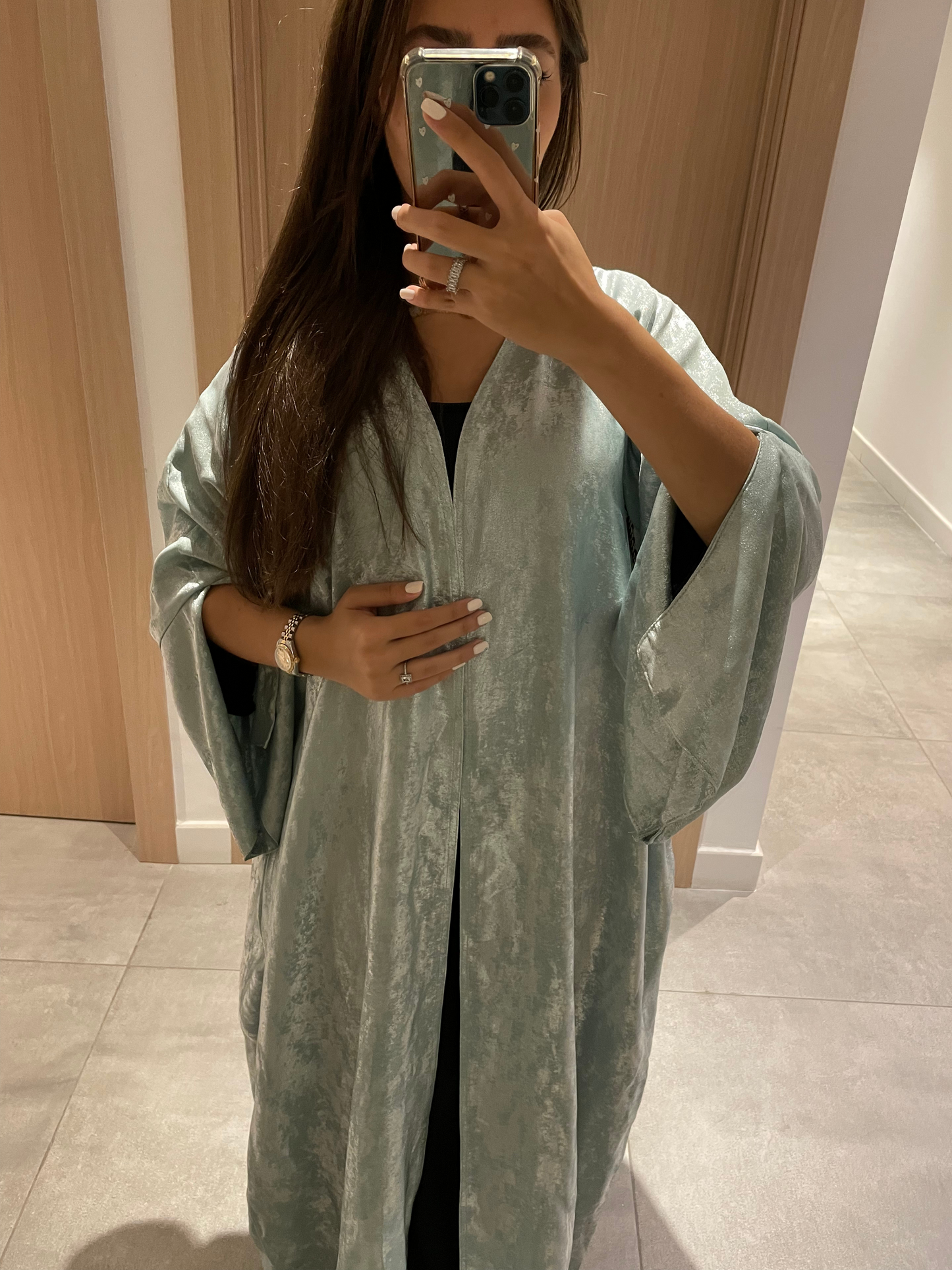 Mint Glow Abaya