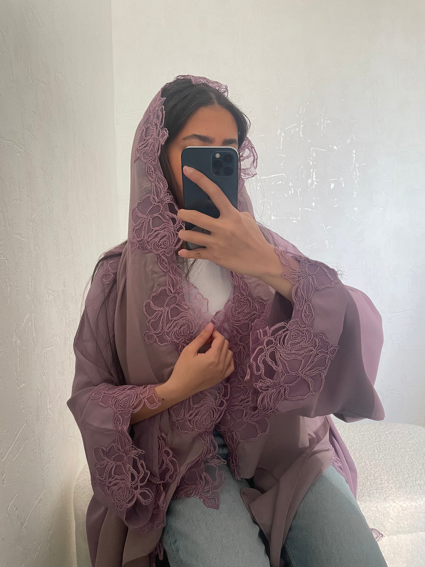 Petal Lace Abaya