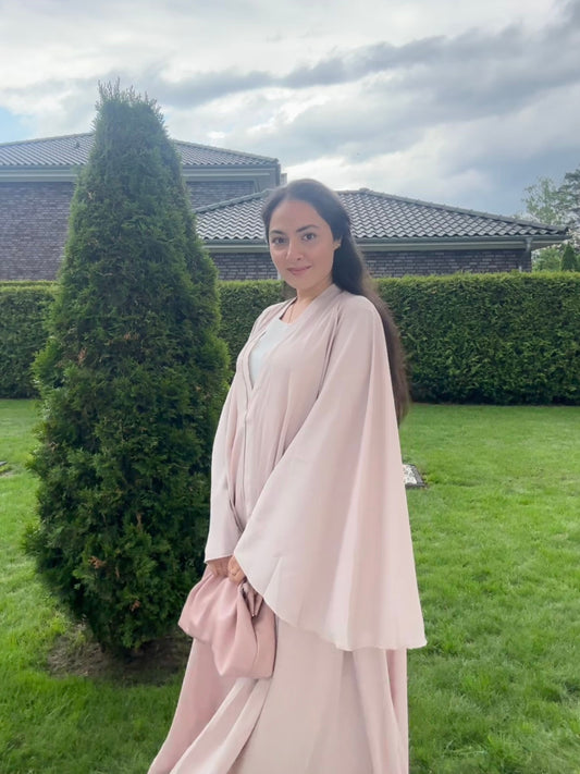 Abaya rose dubai manche large